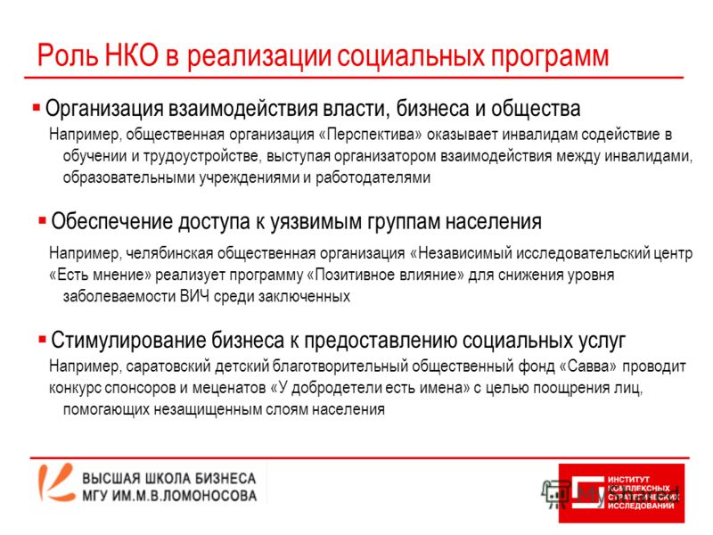 Функции нко