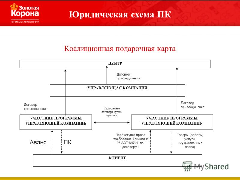 Программы управления компанией. Коалиционная программа лояльности. Юридические схемы.