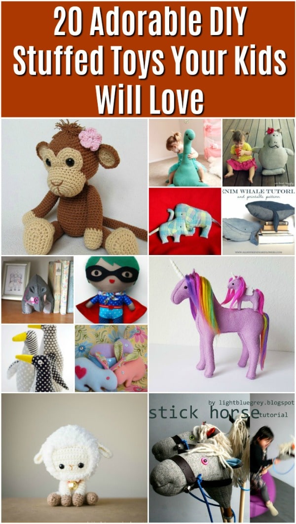 20 Adorable DIY Stuffed Toys Your Kids Will Love