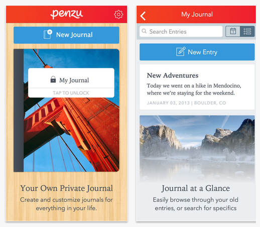 The Penzu mobile apps welcome flow and onboarding features give users a tour of the iOS and Android applications before you dive right in.