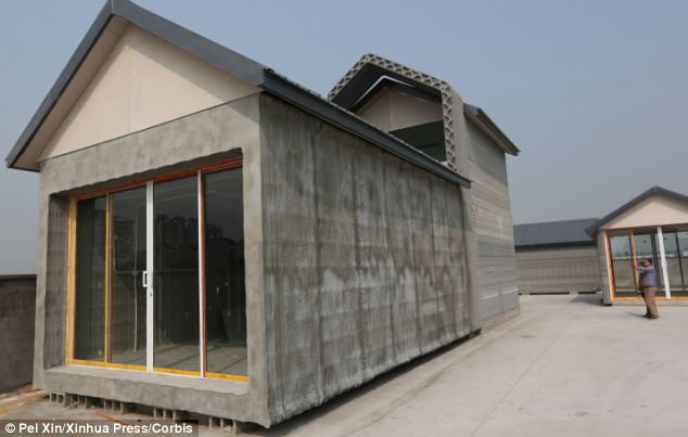 Press print: A company in China appears to have built 10 detached houses within 24 hours, using giant 3D printers and a quick drying concrete mixture composed of waste materials. The technique could one day be used to construct skyscrapers and villas, according to the ambitious firm