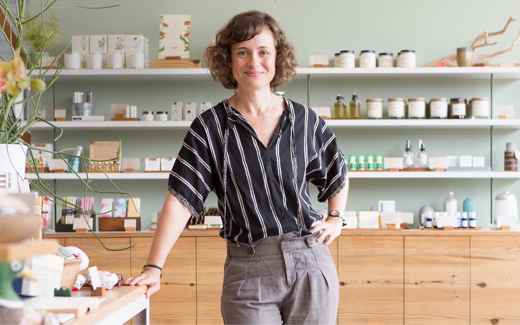 Business owner standing in a retail store