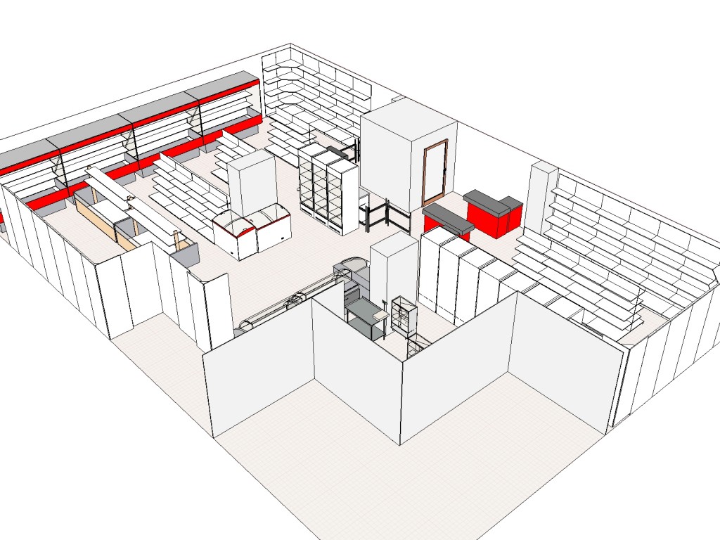 План минимаркета чертеж