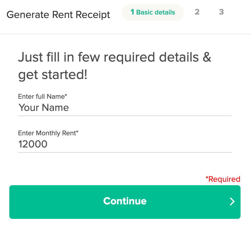 etmoney rent receipt genrator step1