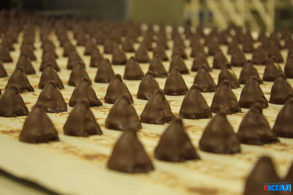 Как делают шоколад,  Фабрике "Россия"
